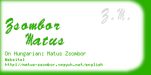 zsombor matus business card